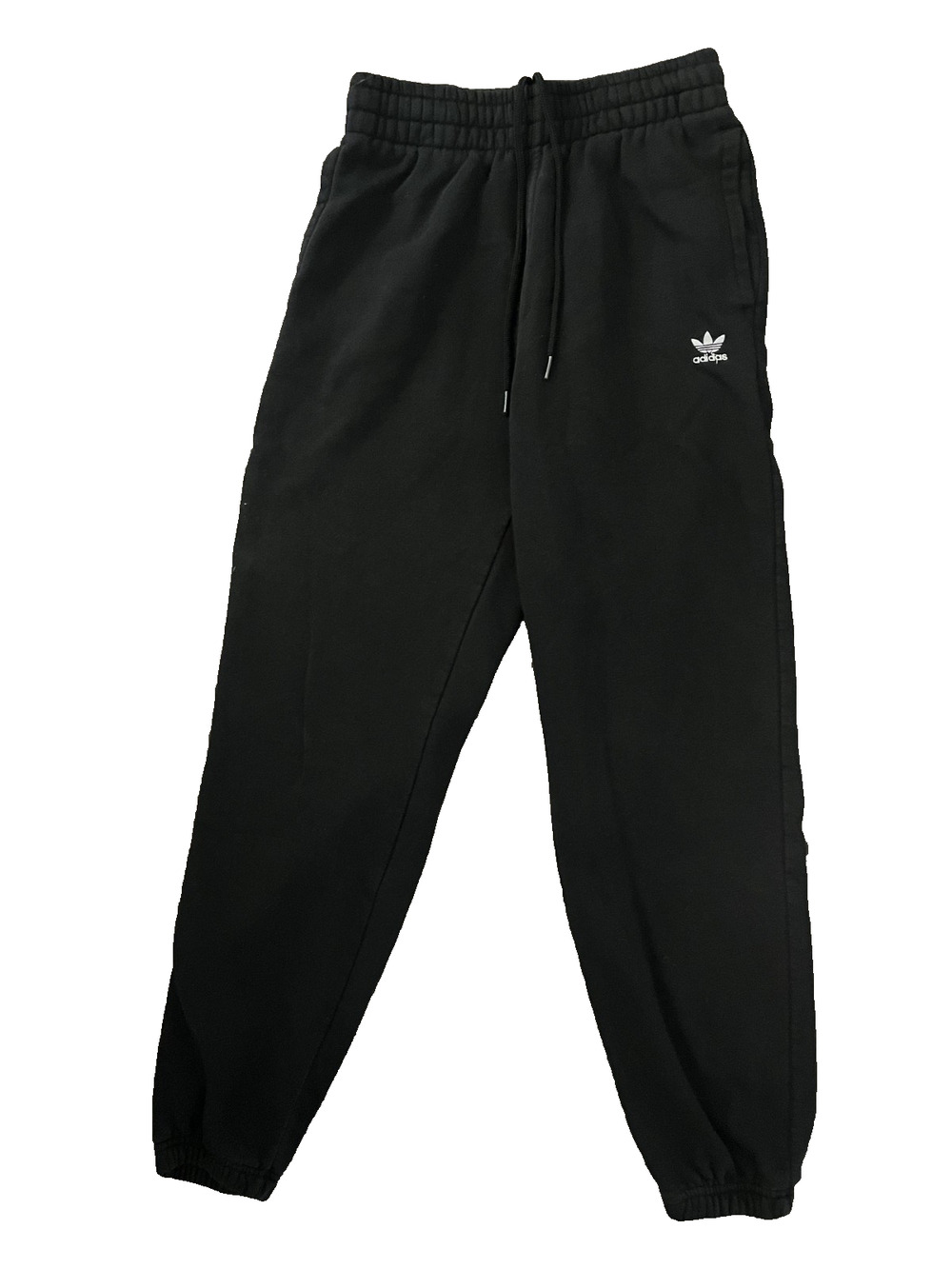 Women's Adidas Size Small Black Sweatpants Joggers Athleisure Logo Pockets
